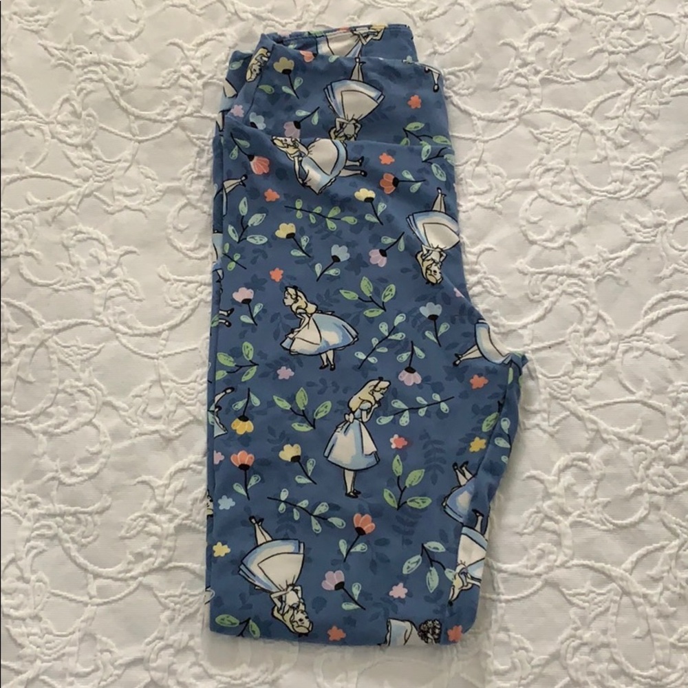LuLaRoe OS Disney Alice in Wonderland Leggings